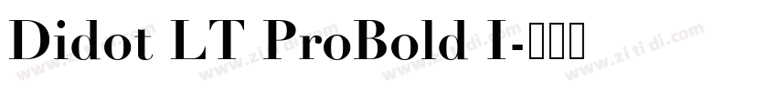 Didot LT ProBold I字体转换
